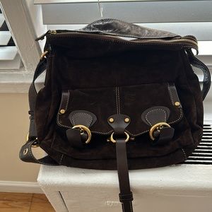 Brown suede Francesco Biasia bag